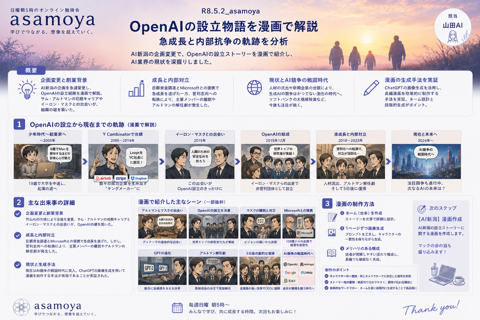 2026.5.2 OpenAIの設立物語を漫画で解説