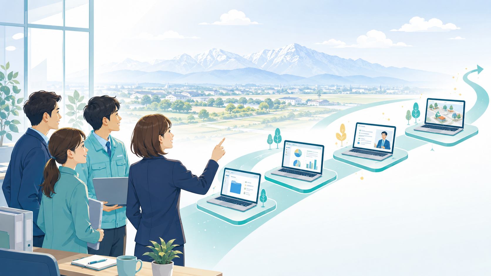 自治体や地域企業で今後広がる完全ローカルツールのイメージ