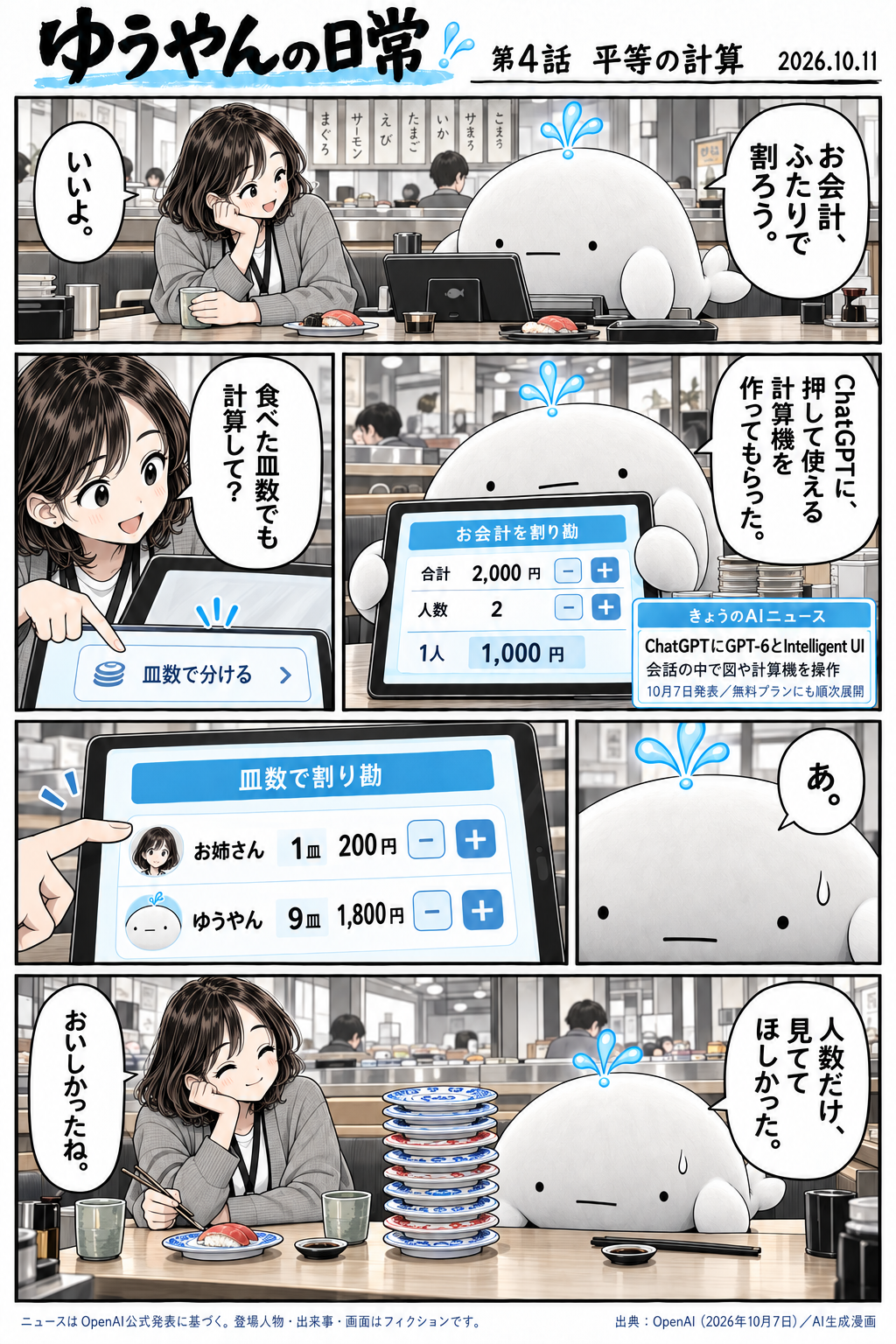 ゆうやんの日常 第4話 平等の計算